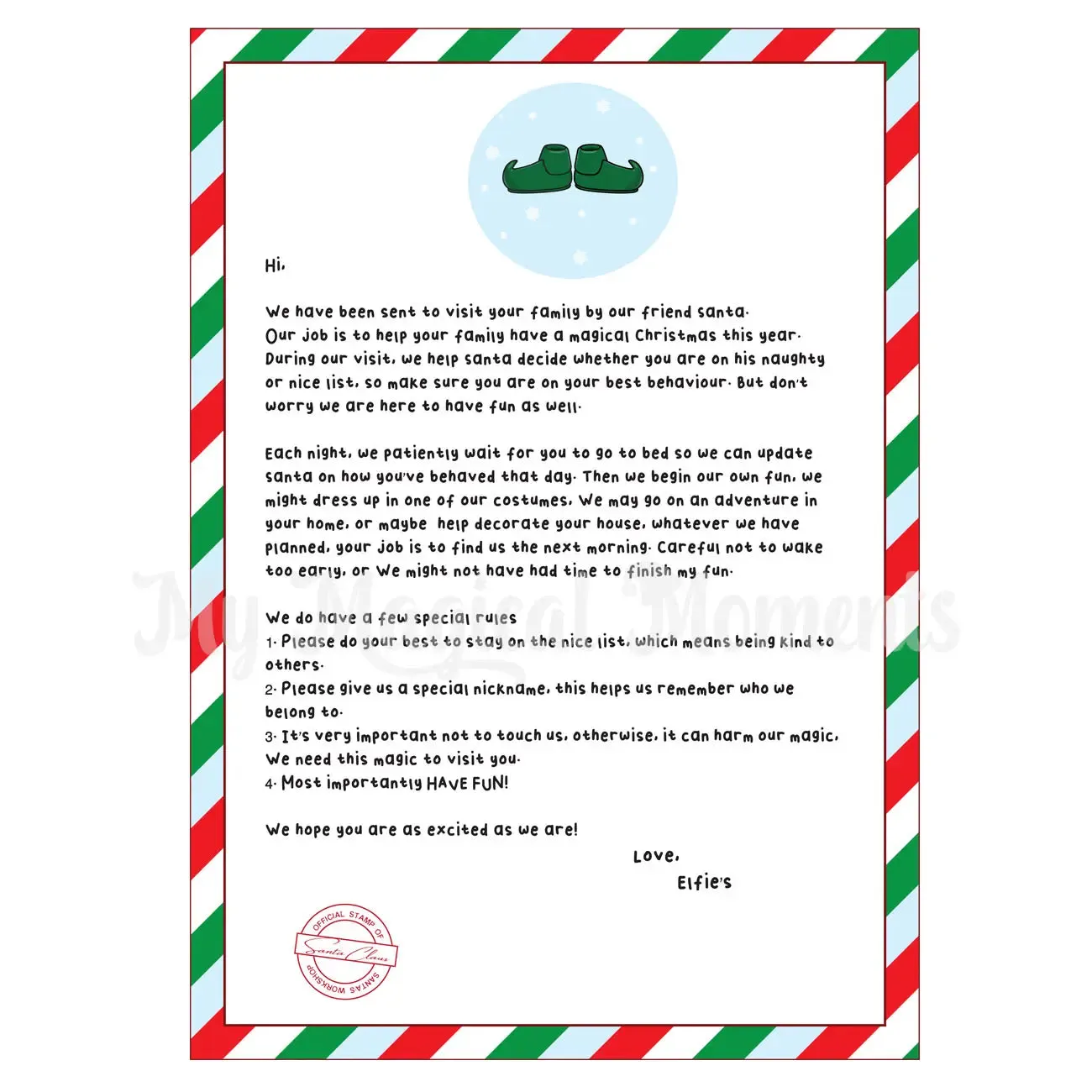 Arrival Letter - Generic Multiple Elves