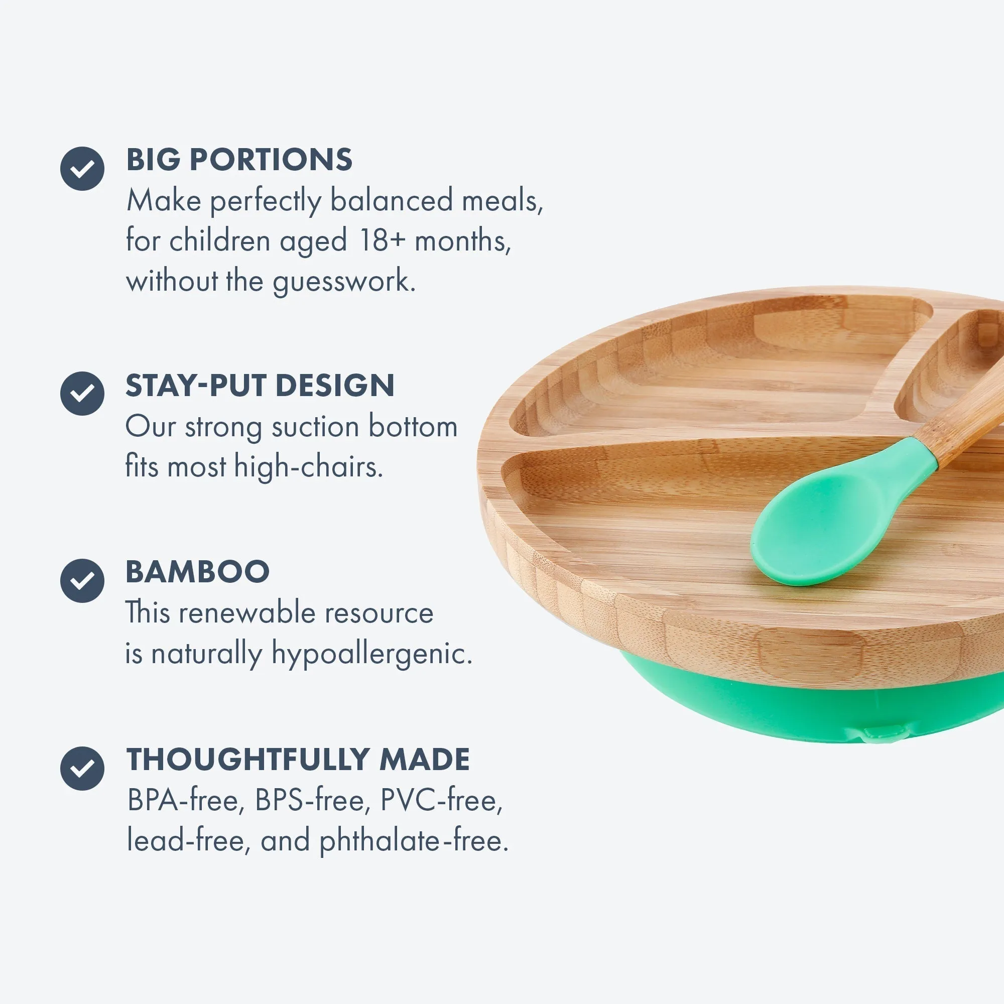 Avanchy Bamboo Toddler Plate & Spoon - Orange