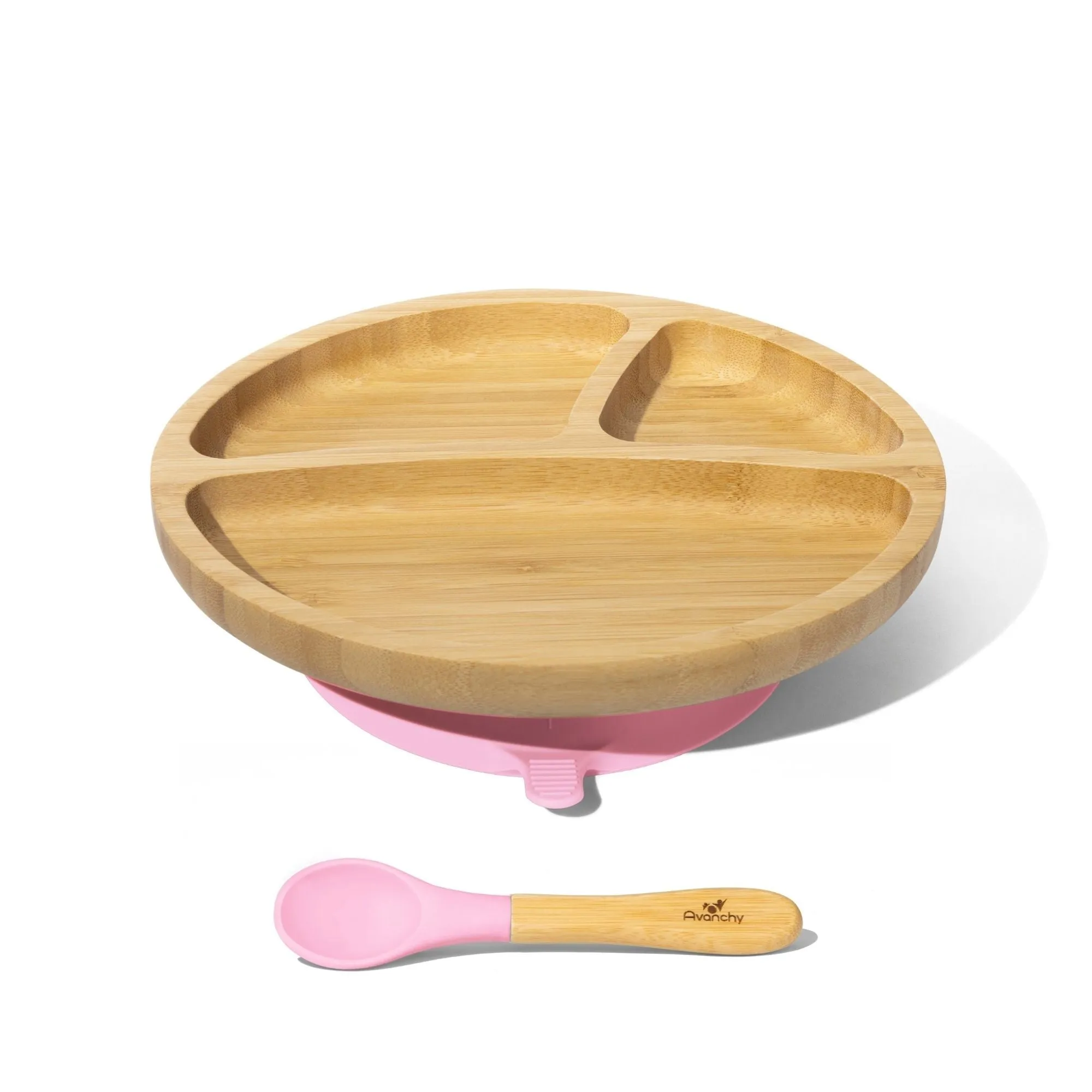 Avanchy Bamboo Toddler Plate & Spoon - Orange