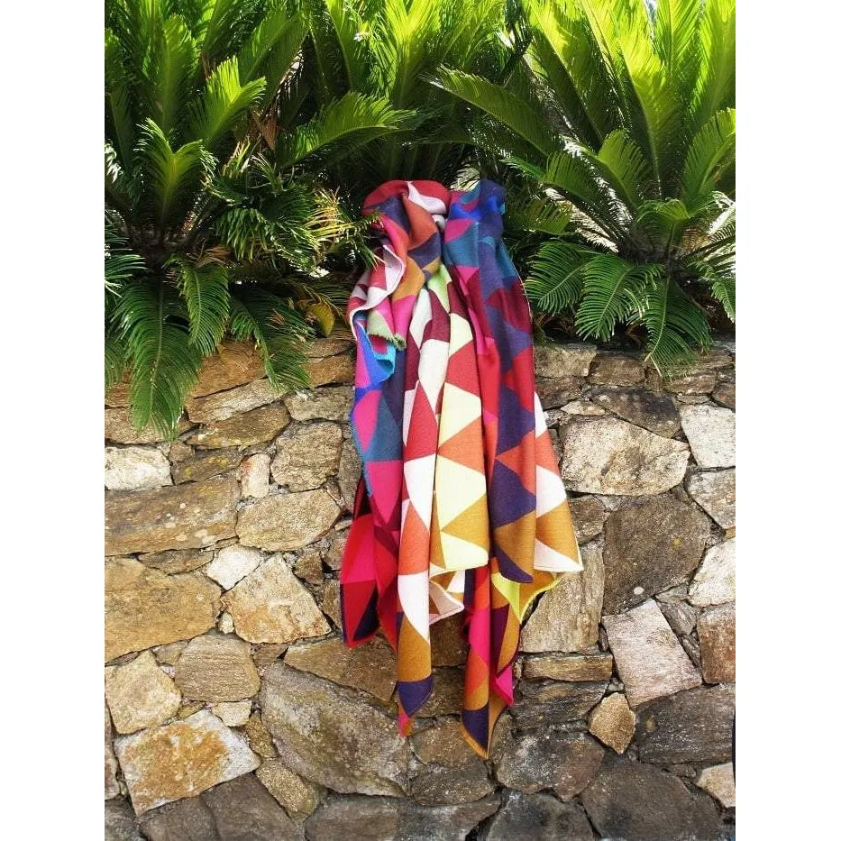 Colourful Soft Lambswool Mexico Bed Throw (200cm x 150cm)