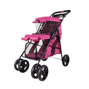 Double Decker Pet Bus – Red Violet