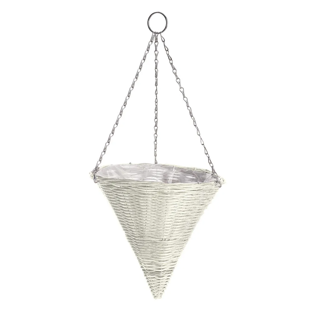 Gardman Rattan Effect Cream Hanging Cone
