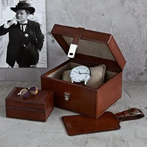 Leather Home & Away Travel Set