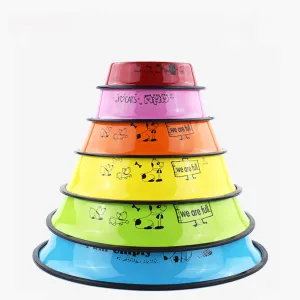 PAWS ASIA Suppliers Stainless Steel Multi Color Custom Print Pet Feeder