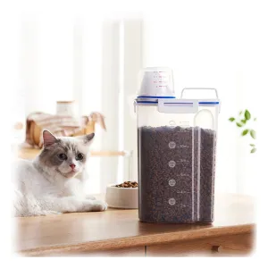 PAWS ASIA Wholesale Plastic Portable Food Storage Pet Food Container Dog Cat Rabbit