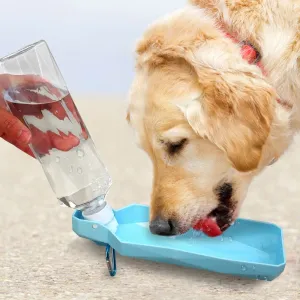 Travel Dispenser Plastic Portable Pet Puppy Drinking Water Feeder